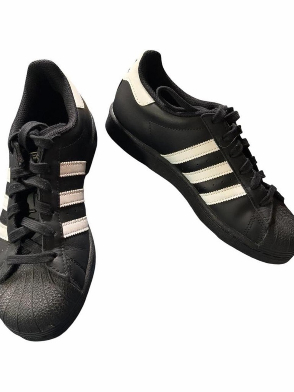 Vintage Adidas Superstar Shell Toe Sneakers - Black/White